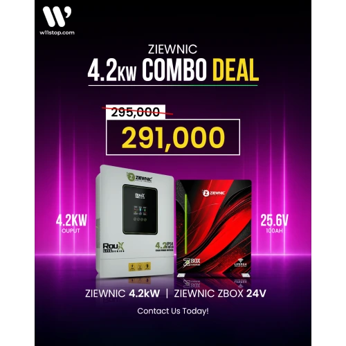 4.2kW Ziewnic Solar Combo Deal 4.2kW + 2.56kWh